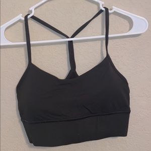 Olive green lululemon sports bra